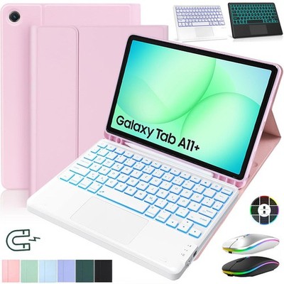 Hülle Für Samsung Galaxy Tab A11+ S11 2025 mit Beleuchtet Touchpad Tastatur Maus