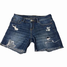 Women s Aeropostale Distressed Denim Jean Raw Hem Shorts Size 2