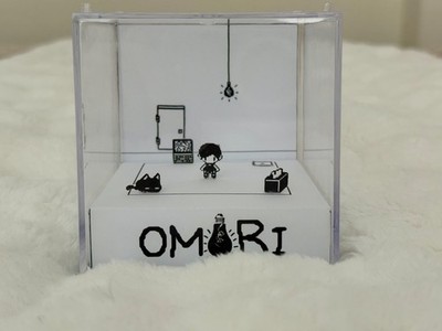 OMORI - White Space - 3D Game Cube Diorama Stackable ~4''x4'' made by GamercubesUK