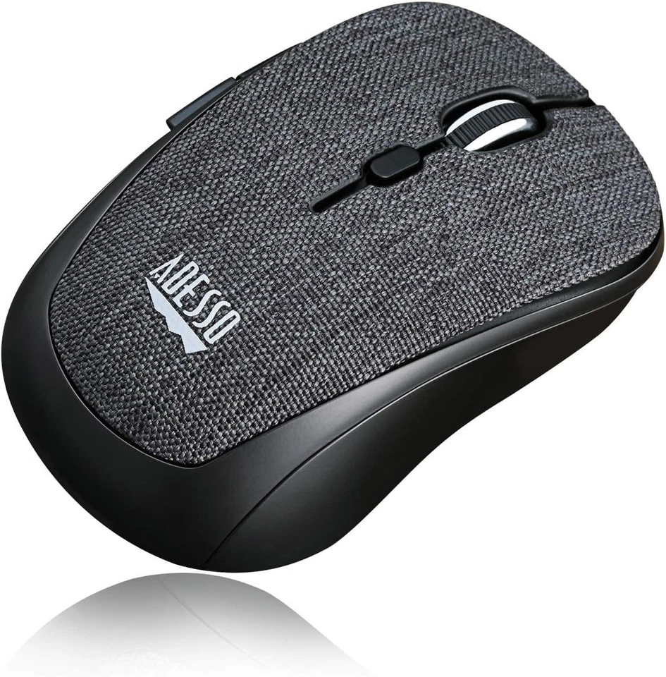 Adesso iMouse S80B Wireless Optical Fabric Mini Mouse - Black - Image 4 of 4