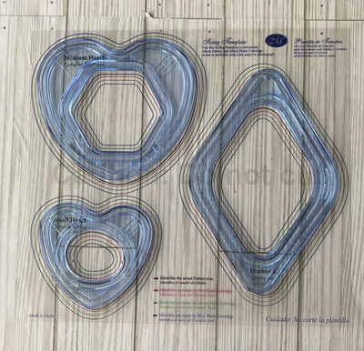 Creative Memories Cutting System Shape Template *MED. HEART, DIAMOND, SM. HEART*