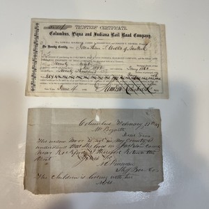 columbus indiana collectibles Trustees Certificate & Court Notice