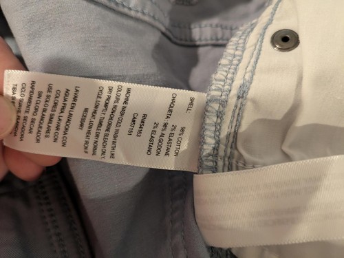 Calvin Klein Jeans Slim Fit Light Blue Cotton Blend Stretch Pants Womens 12 - Picture 6 of 10
