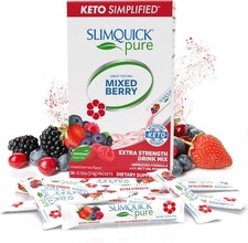 Slimquick Pure 3x Extra Strength Mixed Berry Drink Mix for Women to Help...
