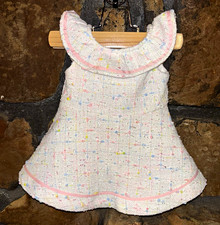 Janie and Jack Tweed Sleeveless Collared Lined A-Line Dress 3-6M Party