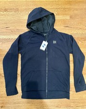 New Under Armour Full Zip Hoodie Youth XL Black