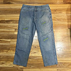 Marithé + François Girbaud Men's White Denim Cargo Shorts Belted Logo Button — photo 1