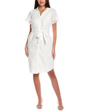 T Tahari Button A-Line Dress Women's
