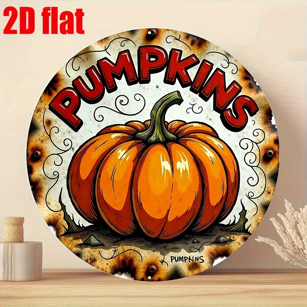 Retro Fun Logo Round Aluminum Welcome Sign Decor