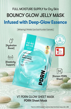 Máscara de hoja brillante VT Panax PDRN 25 g 1 pieza vidrio coreano hidratación de la piel Boost K-Beauty