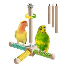Bird Stand Perch Toy, Interactive 360  Rotating Toy, Relieves Boredom and Anx...