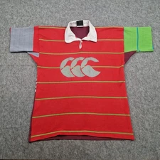 Vintage Canterbury Rugby Shirt Mens Medium Red Green Uglies Polo Top New Zealand