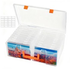 Photo Storage 5 x 7 Inches, 18 Inner Photo Cases with Dividers, Clear Acid-Ph...