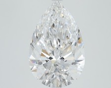 Pear Diamond Lab Grown GIA Certified VVS2 Clarity D Grade 4.19 Ct 1477.80 per carat