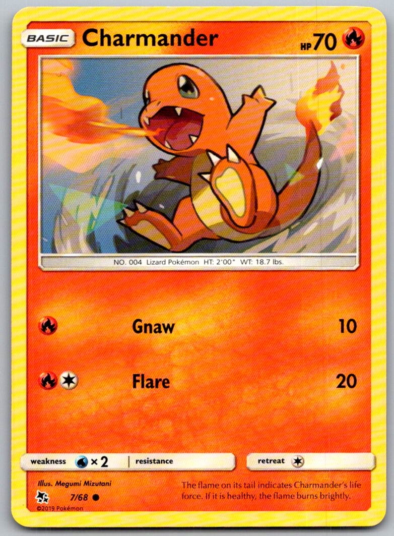 Charmander 7/68 Common Hidden Fates Pokemon Near Mint