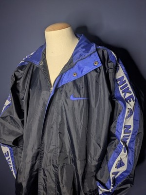 Vintage Nike Premier Heavy Nylon Parka Oversize Big Swoosh ACG Tape Jacket 90s