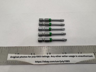 (5) NEW Masterforce 2'' Torx Star T20 Impact Drive Bit - 1/4'' Shank, S2 Steel