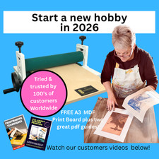 14" Wide Etching Printing Press for Relief Printing, Intaglio, Drypoint and more