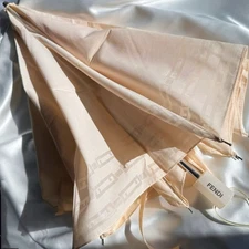 Fendi Light Tan Umbrella with Logo Detail