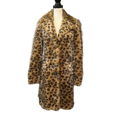 ベッツィ　ジョンソン　コート NWOT Vintage 90s Y2K Betsey Johnson New York Faux Fur Leopard