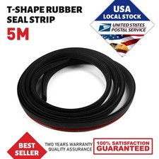 16ft5m Rubber Seal Strip T-shape Moulding Trim Car Fender Weather Strip Black
