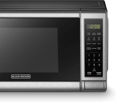 BLACK+DECKER 0.7 Cu Ft 700W Digital Microwave - Stainless Steel Countertop