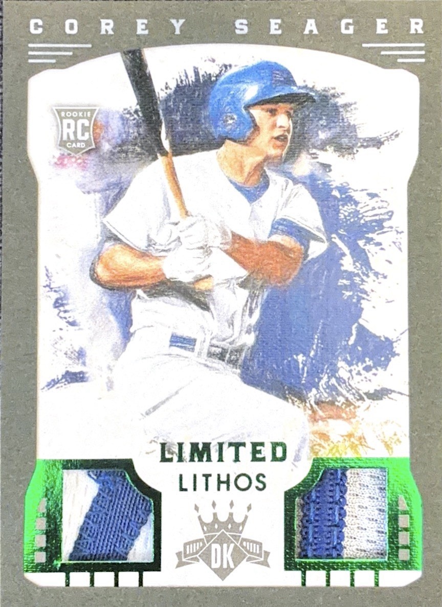 2016 Diamond Kings COREY SEAGER LIMITED LITHOS RC 2 Jersey patch #d 3/5 Dodgers