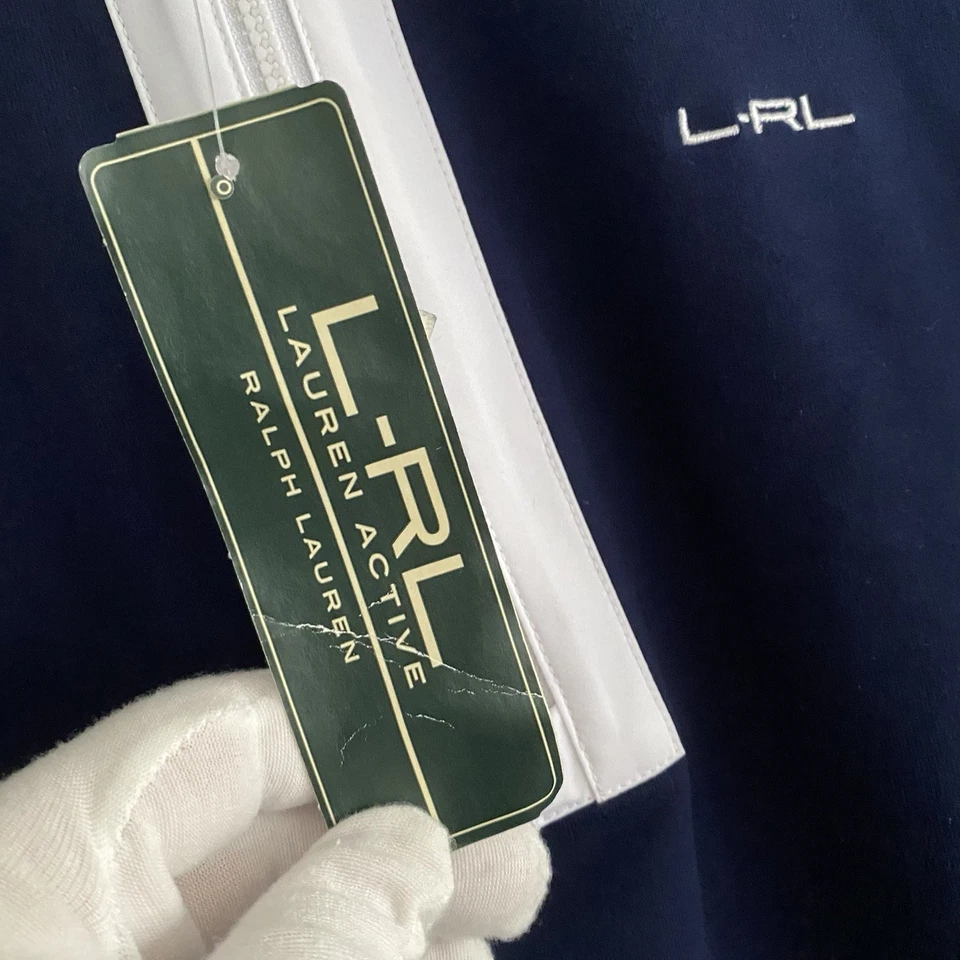 Lauren Ralph Lauren с капюшоном 1/4 молнии вязаный верхний женщин M темно-синий длинным рукавом с Ярлыками - Изображение 4 из 4