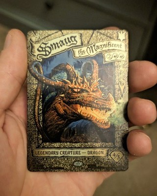 Smaug Gold Foil Hand Made Proxy Card MTG Magic The Gathering Style Der Hobbit