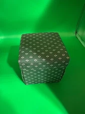 VTG Green Floral Singer Padded Collapsible Sewing Box complete w/threads,needles