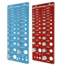 Aluminum Alloy 62 Nut and Bolt Thread Checker Imperial and Metric Size Screw ...