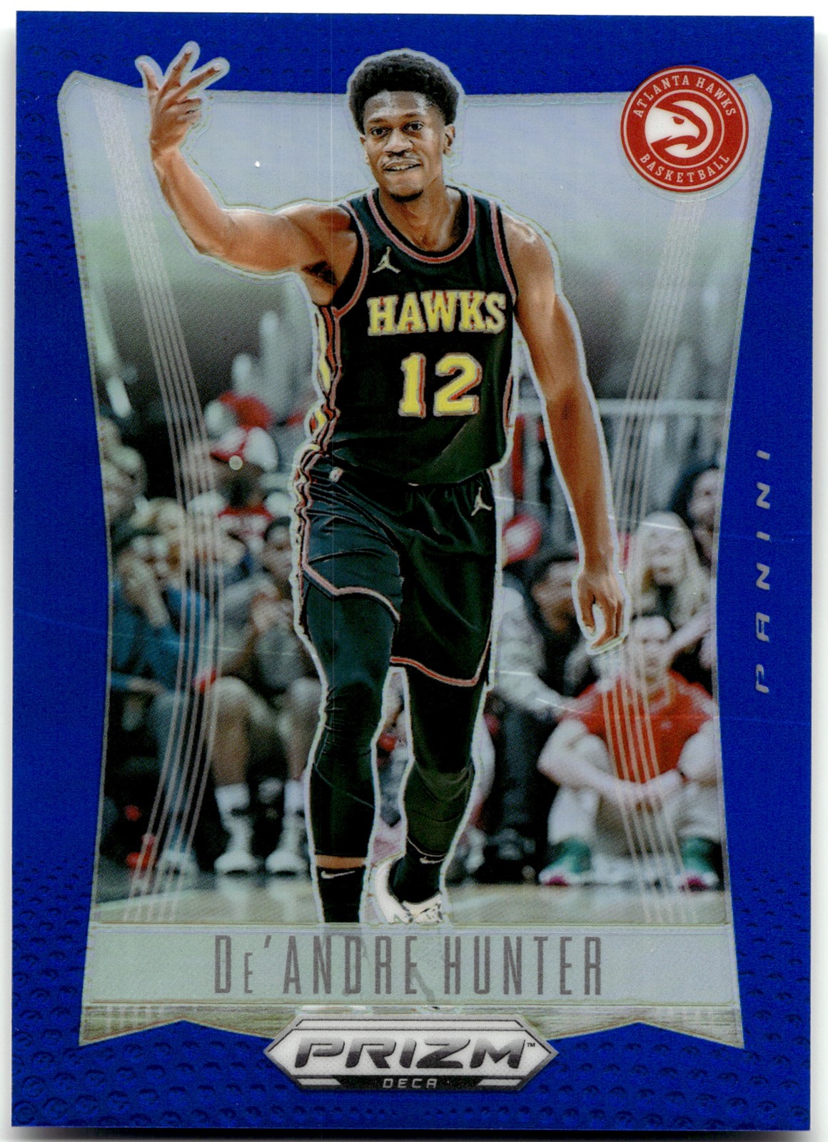2023-24 Panini Prizm Deca #127 De'Andre Hunter Prizms Blue #068/149