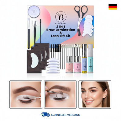Wimpernlifting & Augenbrauen Lifting Set, 2-in-1-Lösung, Brow & Lash Lifting Set