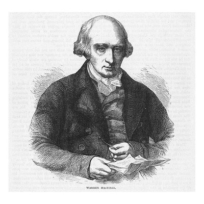 INDIEN Warren Hastings; Generalgouverneur von Bengalen - antiker Druck 1890
