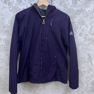 Zero Xposur Jacket Gorpcore Purple Hiking Faux Fur Lined Windbreaker Full Zip
