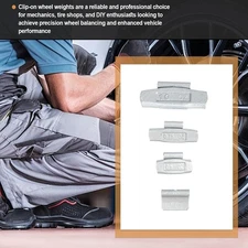 100 Pcs WHEEL WEIGHT BALANCE P STYLE 0.25 0.50 0.75 1.00 oz ASSORTMENT CLIP-ON