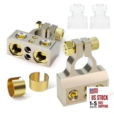 Battery Terminals, 0/4/8/10 Gauge Battery Terminal Connectors with Shims 04810