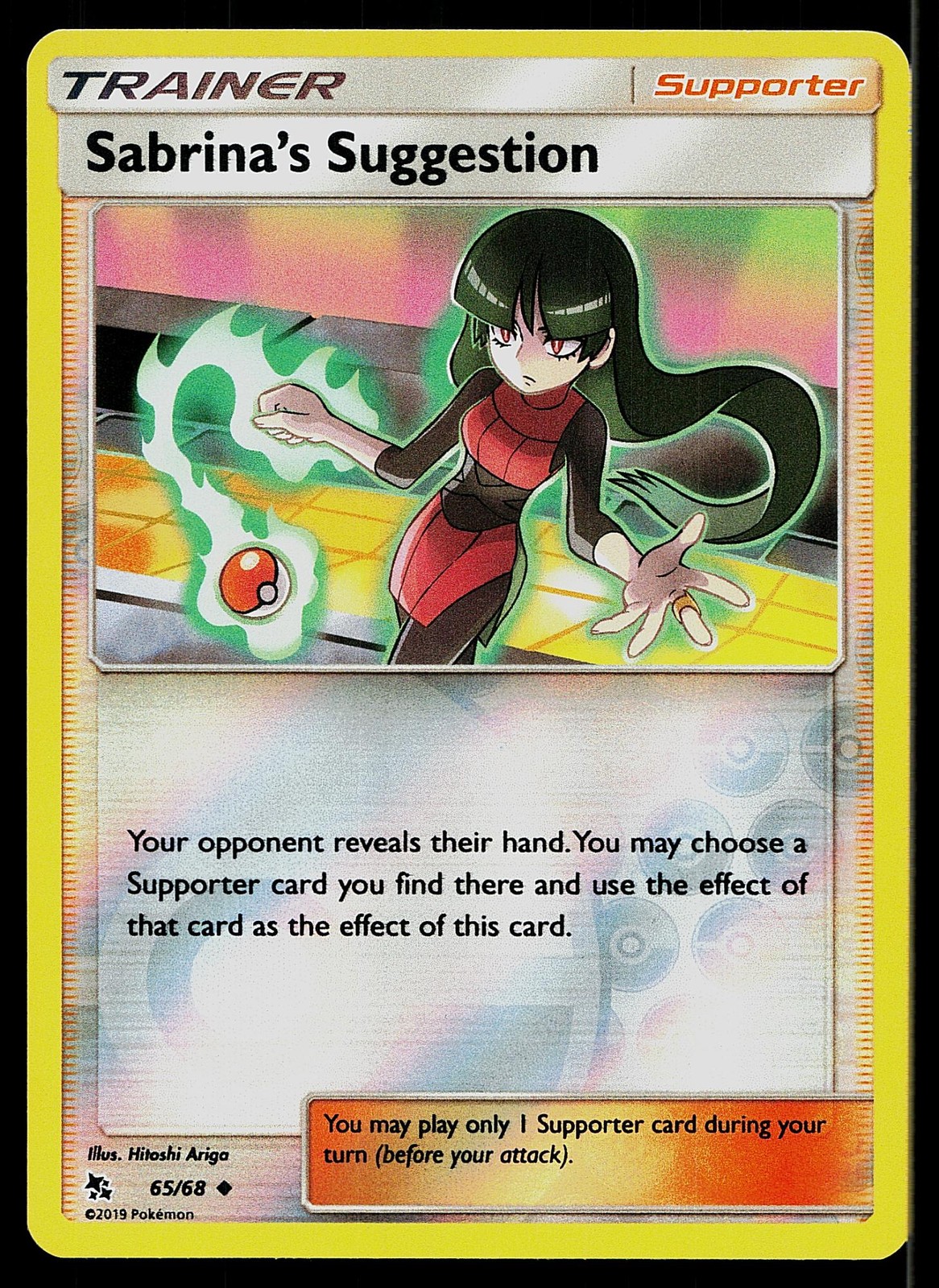 Pokemon Card Hidden Fates Sabrina's Suggestion 65/68 Uncommon Reverse Holo