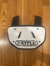 Battle Sports Protective Football Back Plate - White/Black