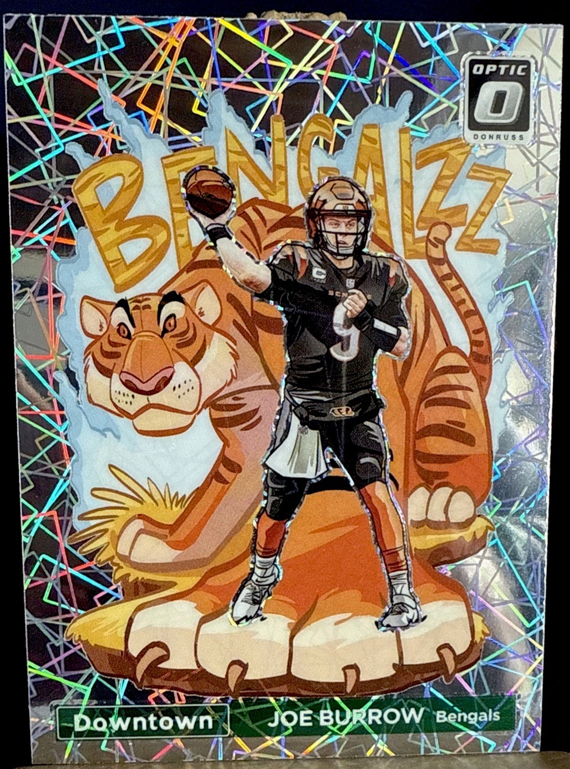 2023 Donruss Optic DOWNTOWN Joe Burrow SSP Case Hit • Bengals •Ultra Rare Insert