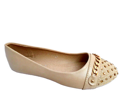 LOV'IT FI-32 BEIGE FLACHE BALLERINAS PUMPS DAMENSCHUHE UK 3 - EUR 36