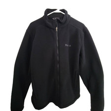Marmot Black Full-Zip Fleece Jacket Men's Size L Warm Outdoor Casual Layer