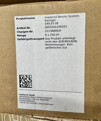 6x Masteroil Benzin Systemreiniger Reinigungs Additiv