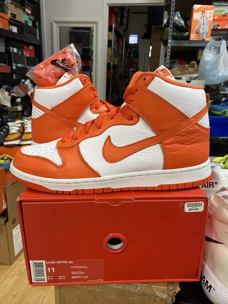 2016 Nike Dunk High QS Syracuse Orange White Huf Supreme SB cojp pro Size 11