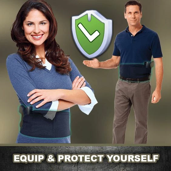 Belly Band Gun Holster Oculto Hombre presagio,Pistolas de mano izquierda/derecha - Image 2 of 4