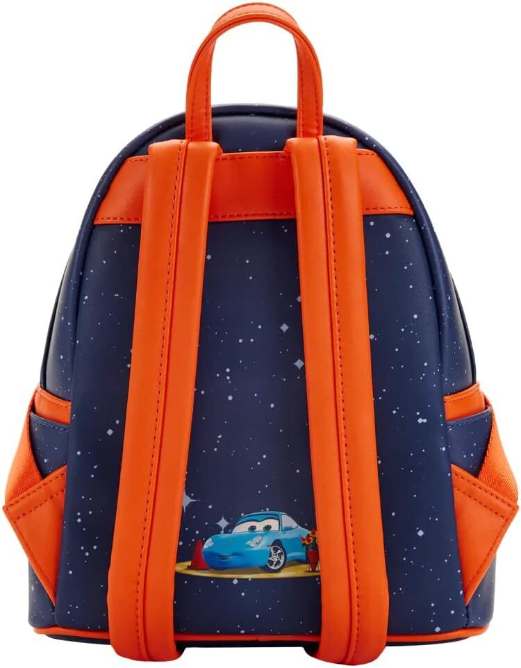 Loungefly Navy & Red \'Cozy Cone Motel\' Cars Mini Backpack Amazon.com: Loungefly Disney Pixar Moments Cars Cozy Cone  main image 4