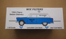 WIX FILTERS 1955 CHEVY DELIVERY SEDAN ERTL DIE CAST CAR LOCKABLE BANK 1:25 NEW