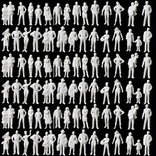 Evemodel 90pcs O Scale 1:43 Model Standing Figures Unpainted White People P4310B