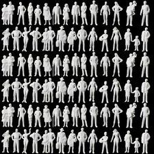Evemodel 90pcs O Scale 1:43 Model Standing Figures Unpainted White People P4310B
