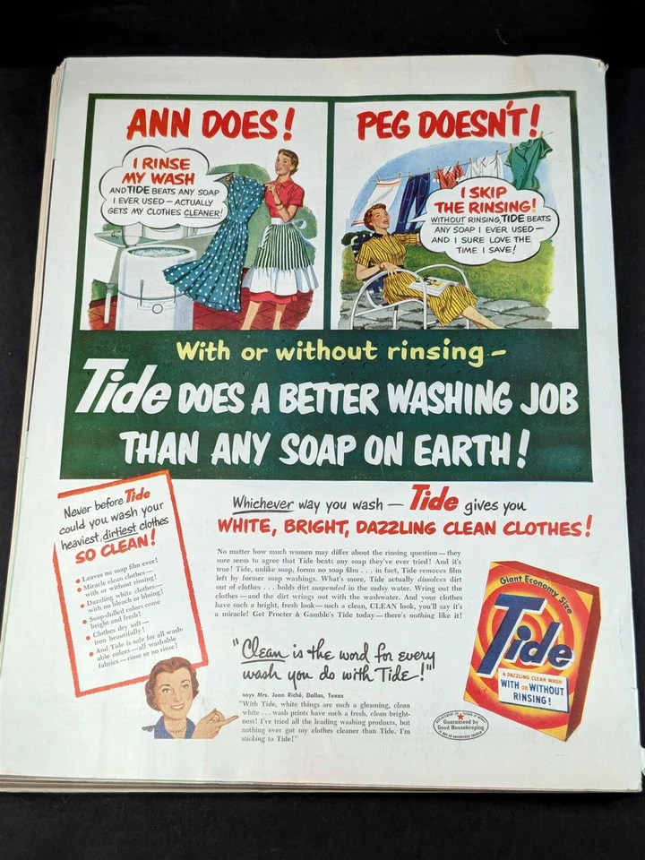 Woman's Home Companion Feb 1951 Pearl Buck Noel Coward Vintage Magazine Ads Foto 3 de 4